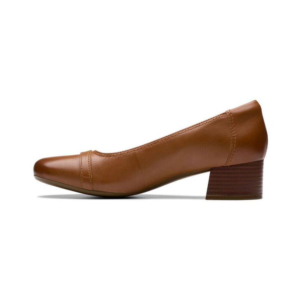 Clarks Marilyn Nora Leather Flat, Brown - Picture 2 of 5